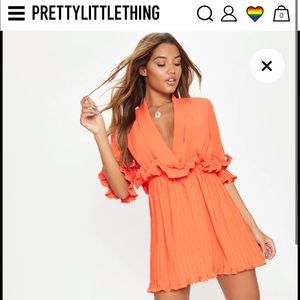 NWT Size 0 Pretty Little Thing Orange Dress